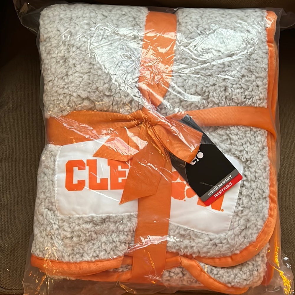 Clemson fleece blanket